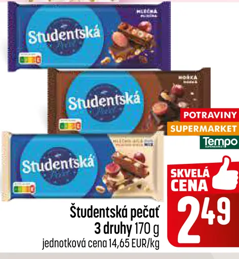 Študentská pečať čokoláda