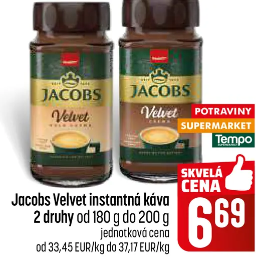 Jacobs Velvet instantná káva