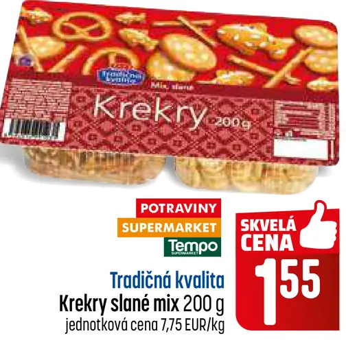 Tempo Tradičná kvalita Krekry slané