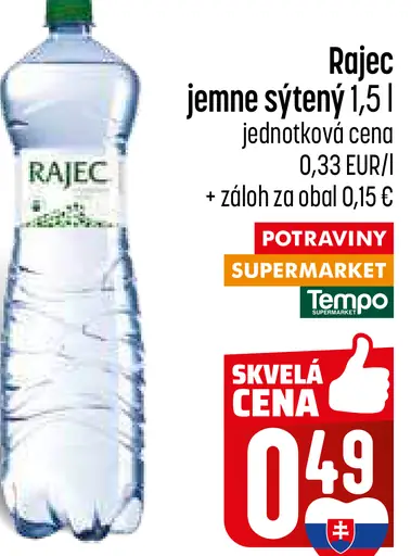 Rajec jemne sýtený nápoj