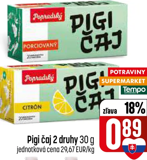 Popradský Pigi čaj porciovaný