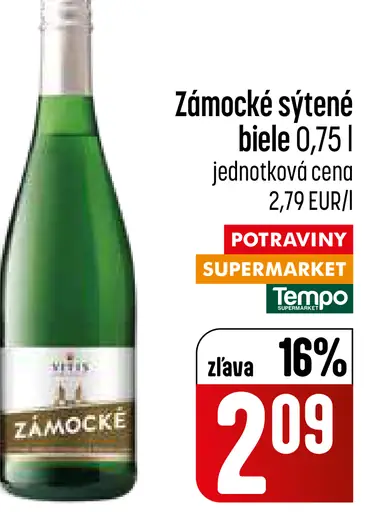 Zámocké šumivé biele víno