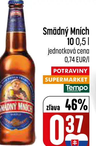 Smädný Mních 10 pivo plechovka