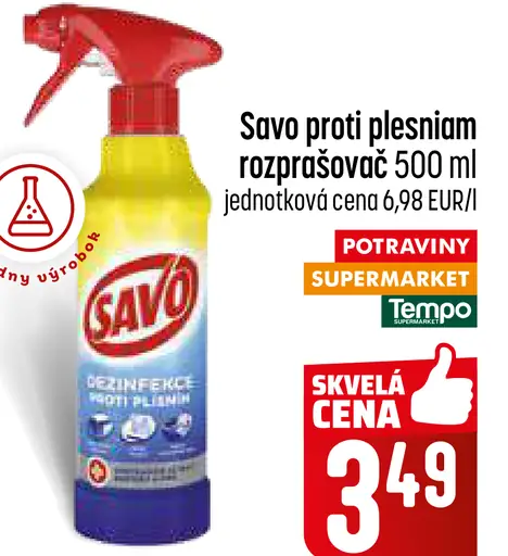 Savo proti plesniam dezinfekčný rozprašovač