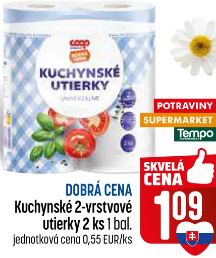 Kuchynské 2-vrstvové utierky