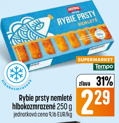 Tempo Rybie prsty mleté hlboko mrazené