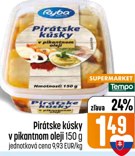 Ryba Pirát ske kúsky v pikantnom oleji