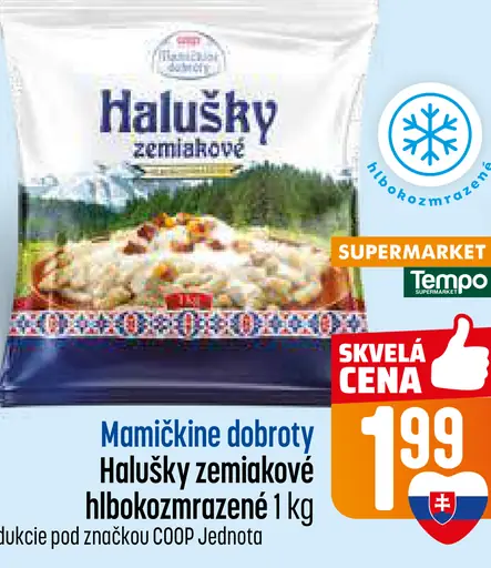 Maminkine dobroty Halušky zemiakové hlboko mrazené