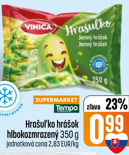 Vinica Hrašulko hrášok jemný hlboko mrazený