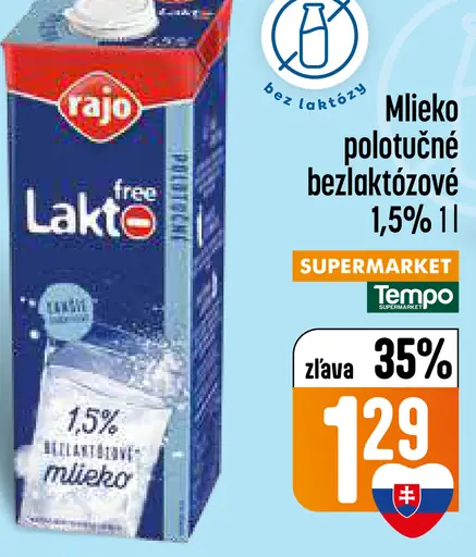 Rajo Laktfree trvanlivé mlieko 1,5%