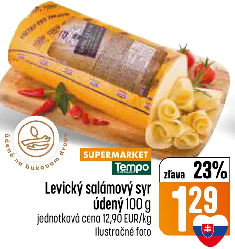 LEVICKÝ SALÁMOVÝ SYR údený