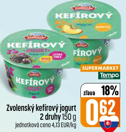 Zvolenský kefírovy jogurt