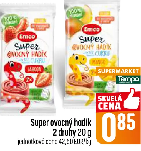 Emco Super ovocný hadík cukríky