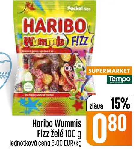 Haribo Wummis Fizz želé cukríky