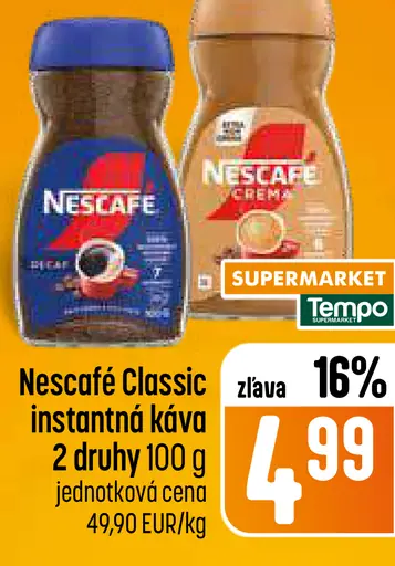 NESCAFÉ CLASSIC, instantná káva