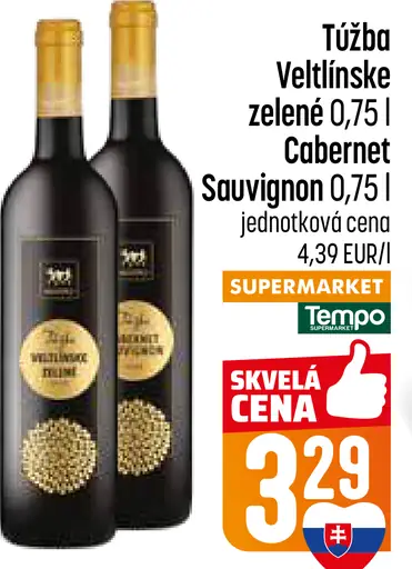 Túzba Veltlínske zelené víno