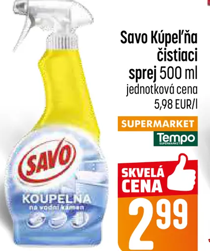 Savo Kúpeľňa čistiaci sprej