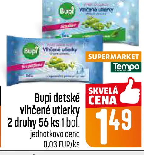 Bupi detské vlhčené utierky