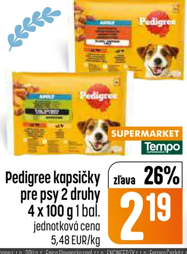 Pedigree kapsičky pre psy