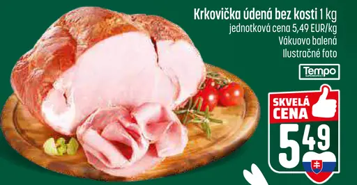 Tempo Krkovička údená bez kosti