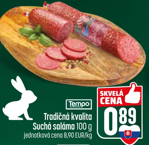 Tempo Tradičná kvalita suchá saláma