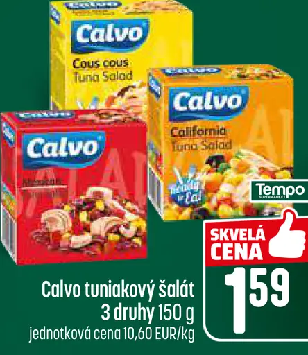 Calvo tuniakový šalát 2 druhy