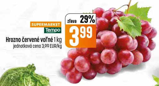 Tempo Hrozno červené voľné