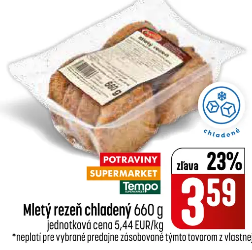 Mletý rezeň chladený