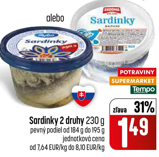 Sardinky 2 druhy