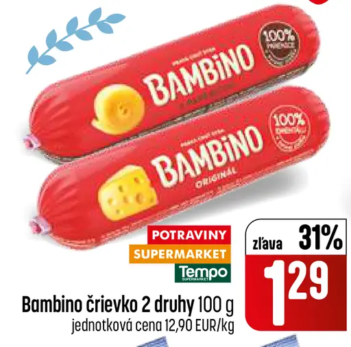 Bambino črievko tavený syr 2 druhy