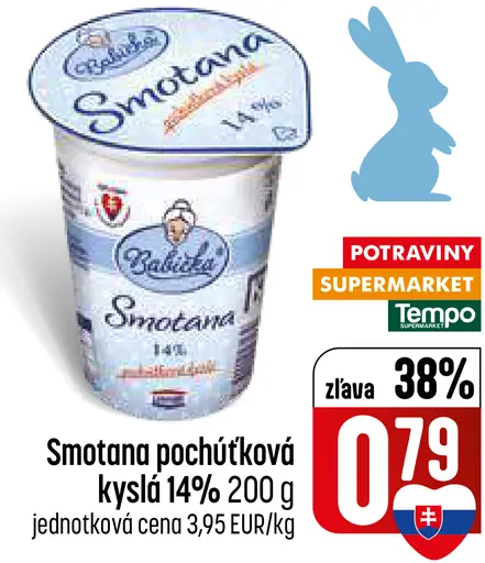 Babička Smotana pochúťková kyslá 14 %