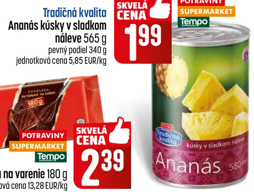 Tradičná kvalita ananás kúsky v sladkom náleve