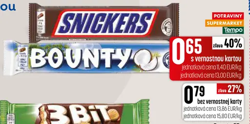 Snickers tyčinka