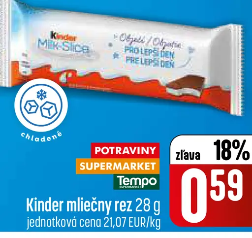 Kinder Mliečny rez