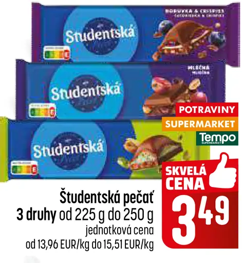 Študentská pečať čokoláda