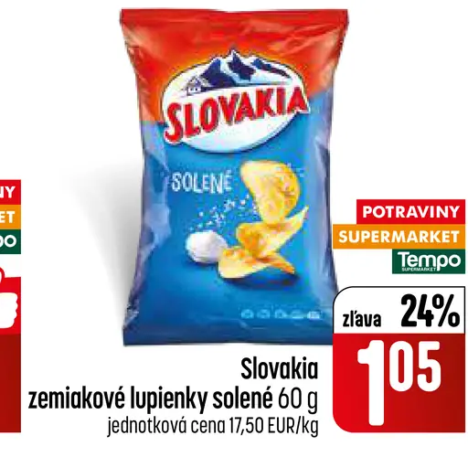 Slovakia zemiakové lupienky solené