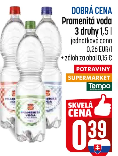 Dobrá Cena pramenitá voda