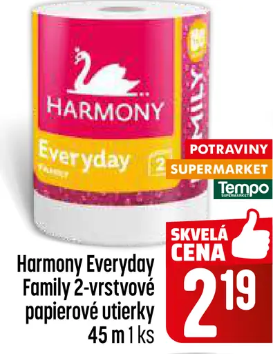 Harmony Everyday Family 2-vrstvové papierové utierky