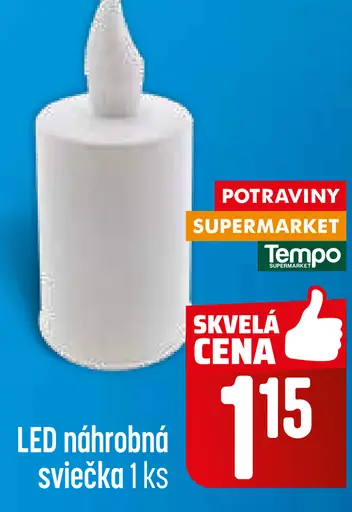 LED náhrobná sviečka