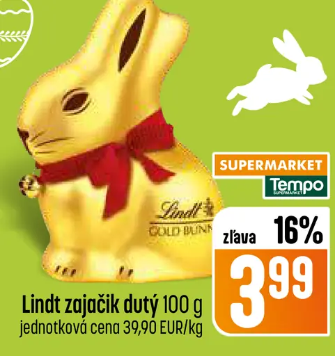 Lindt zajačik dutý Gold Bunny
