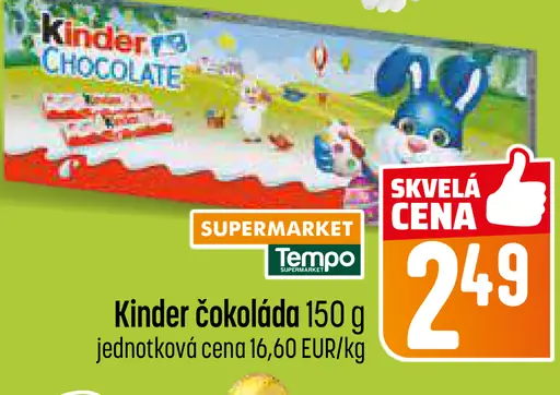 Kinder Chocolate čokoládové tyčinky