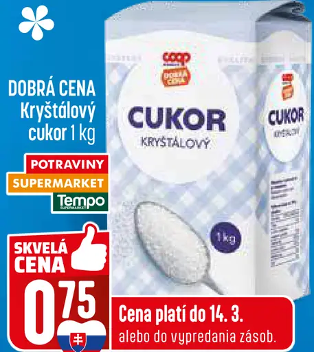 COOP Jednota Kryštálový cukor
