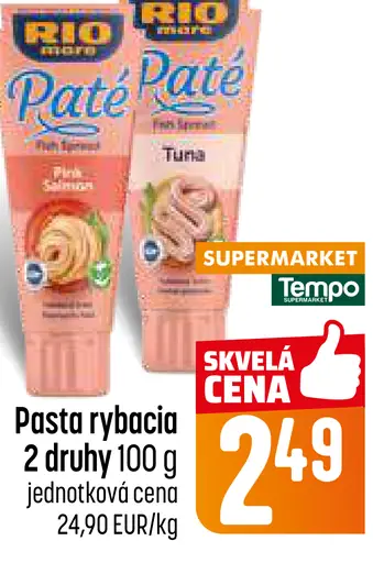 Rio Mare Paté Pate tuna pasta rybacia 2 druhy