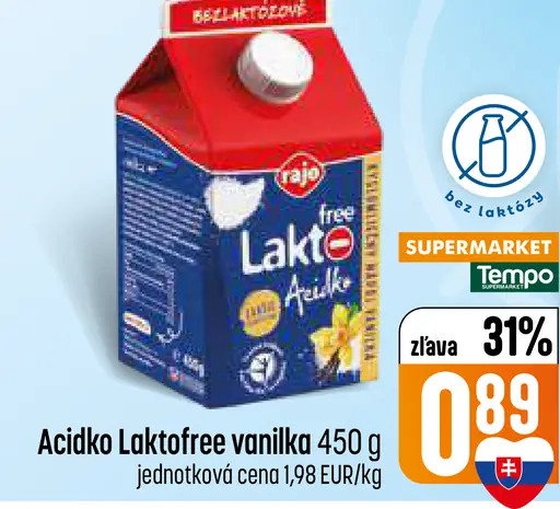 Rajo Acidko Laktotfree vanilka