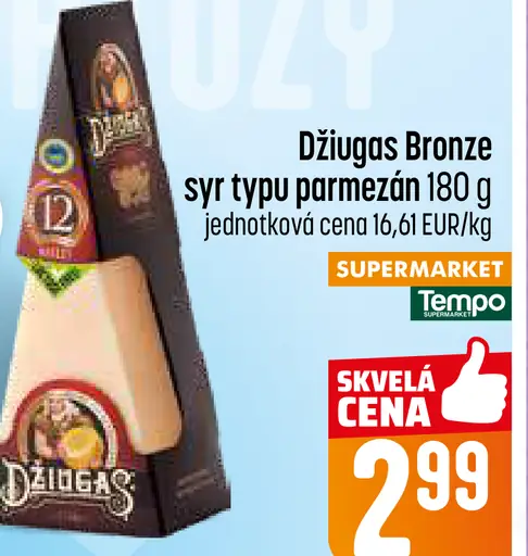 Džiugas Bronze syr typu parmezán