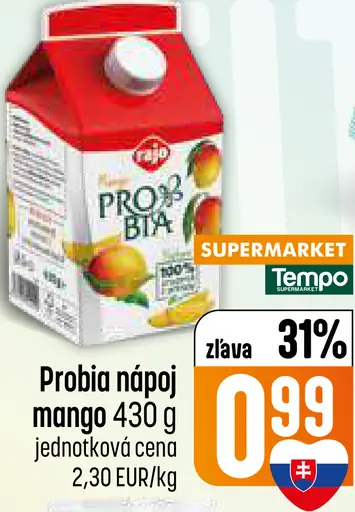 Probia nápoj mango