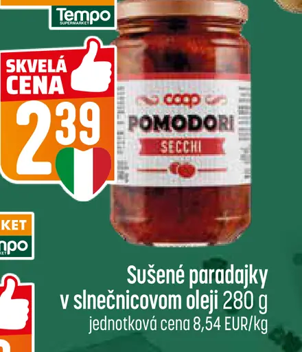 Coop Sušené paradajky v slnečnicovom oleji