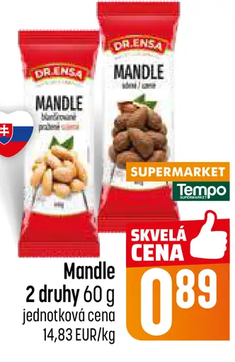 Mandle pražené solené