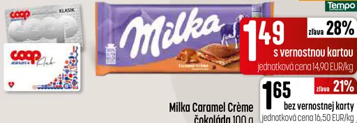 Milka Caramel Créme mliečna čokoláda