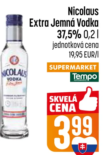 Nicolaus Extra Jemná Vodka